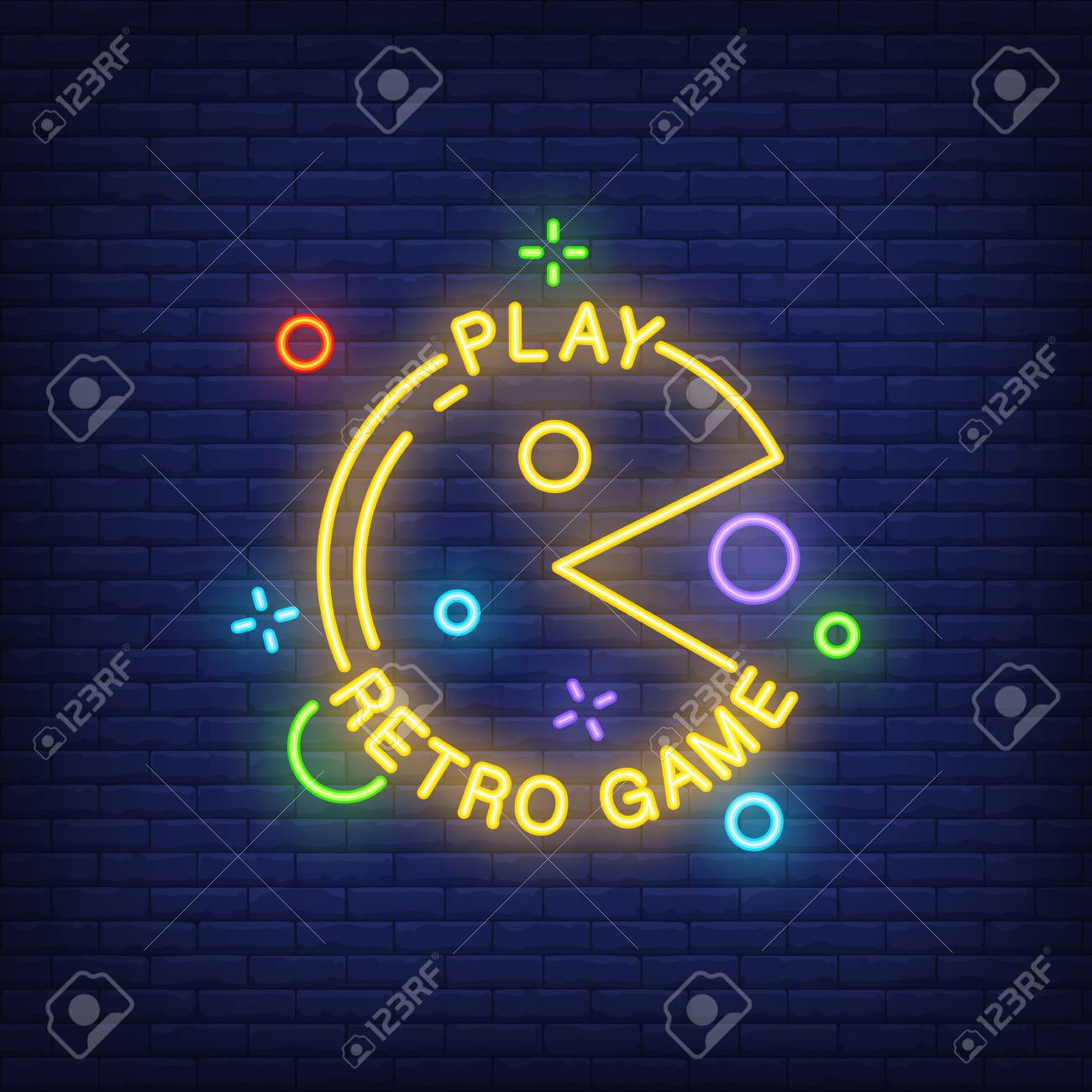 play retro game lettering