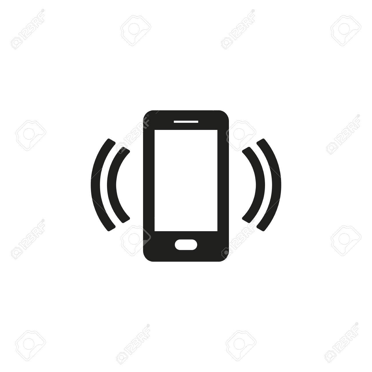 울리는 휴대 전화의 간단한 아이콘입니다. 통화, 무음 모드, 벨소리. 팩스 개념입니다. 응용 프로그램 아이콘, 버튼 및 웹 픽토그램에  사용할 수 있습니다. 로열티 무료 사진, 그림, 이미지 그리고 스톡포토그래피. Image 148145150