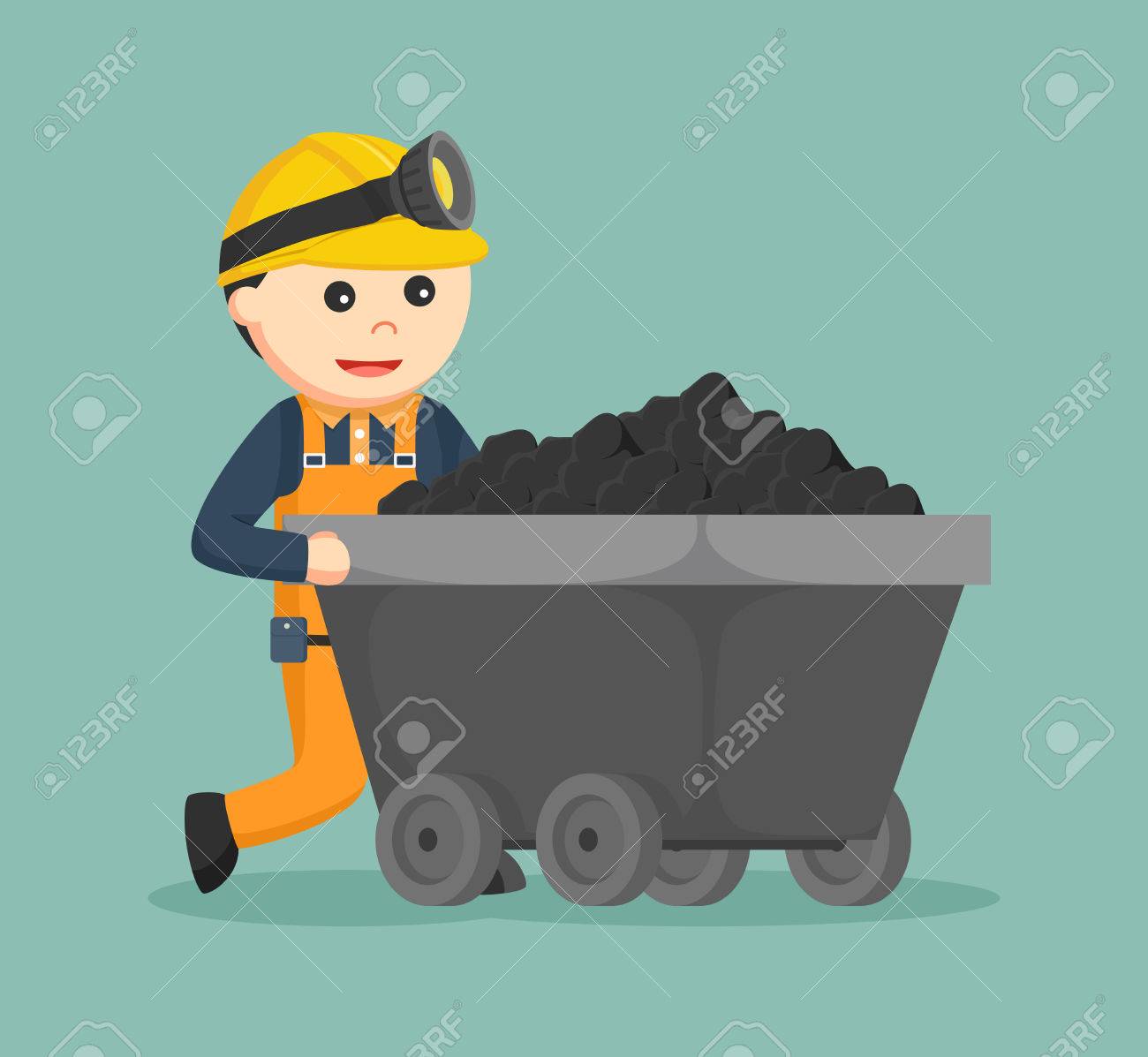 광산 카트를 밀고있는 광부 로열티 무료 사진, 그림, 이미지 그리고 스톡포토그래피. Image 71541495
