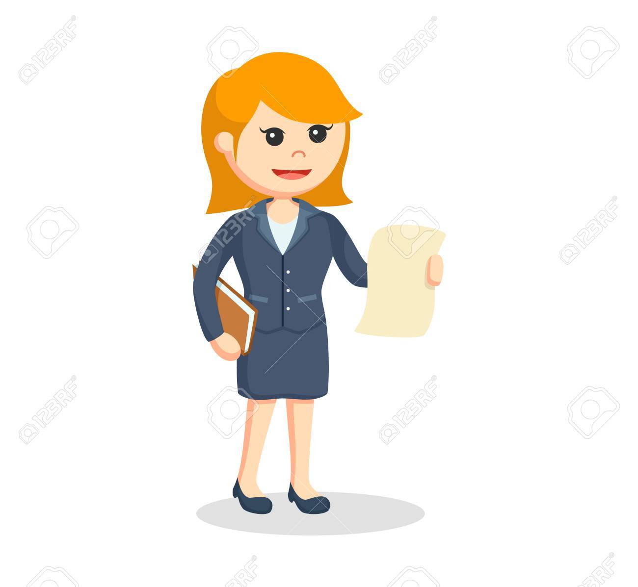 法律文書の女性弁護士 のイラスト素材 ベクタ Image