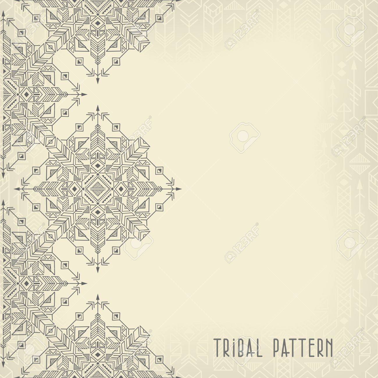 ビンテージの部族民族的背景 ネイティブ アメリカン モチーフ のイラスト素材 ベクタ Image