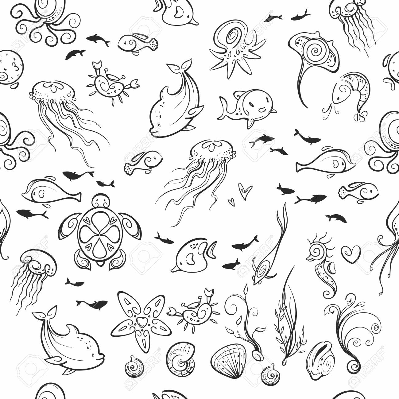 Different Sea And Ocean Creatures Vector Illustration Royalty Free Cliparts Vectors And Stock Illustration Image Different Sea And Ocean Creatures Vector Illustration Royalty Free Cliparts Vectors And Stock Illustration Image