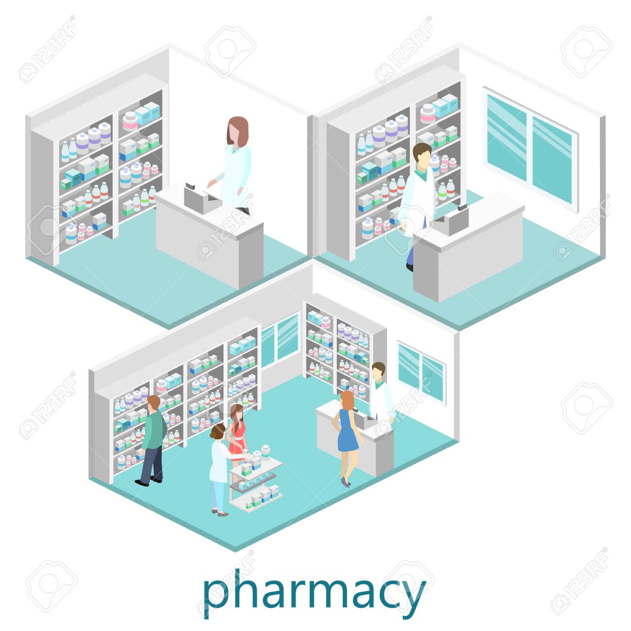 Plano de una farmacia