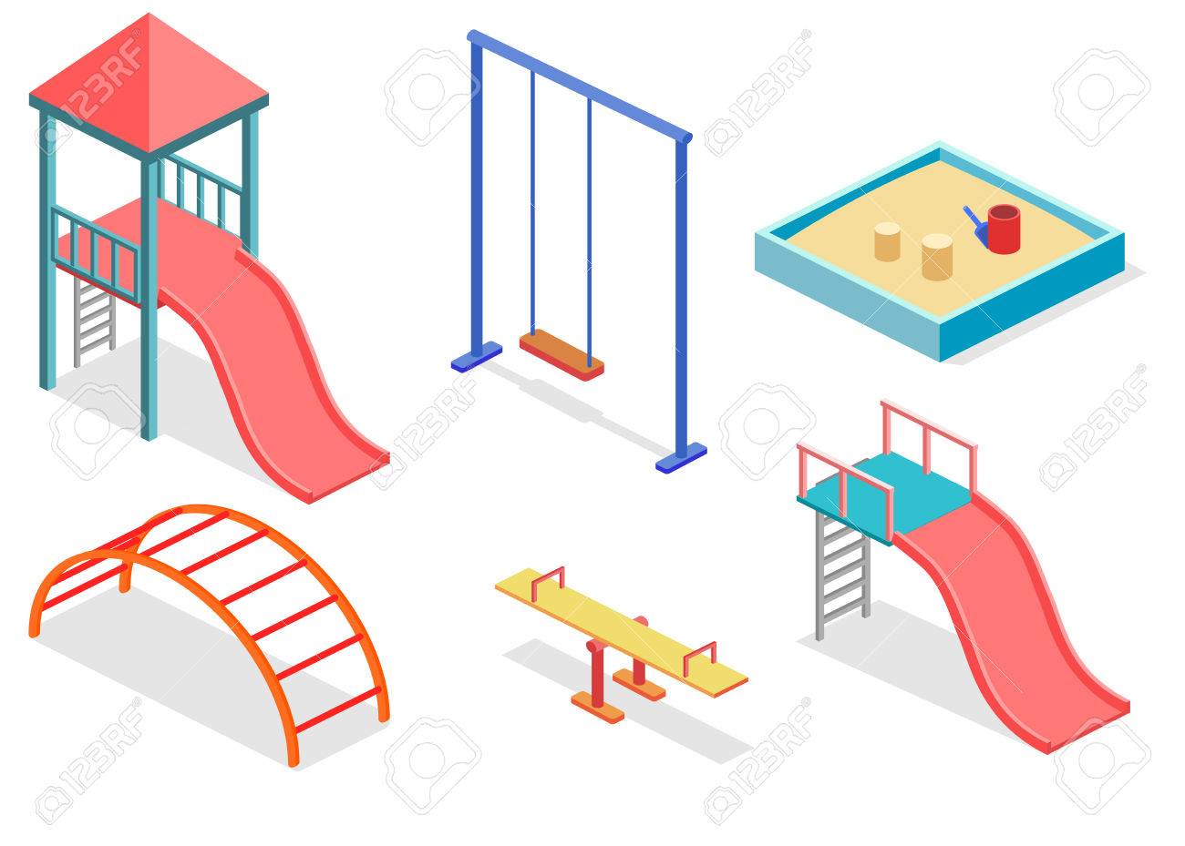 childrens swing slide set