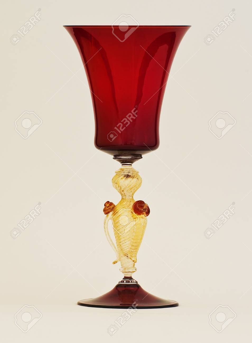 A red and gold venetian murano glass - 32558796 A red and gold venetian murano glass - 32558796