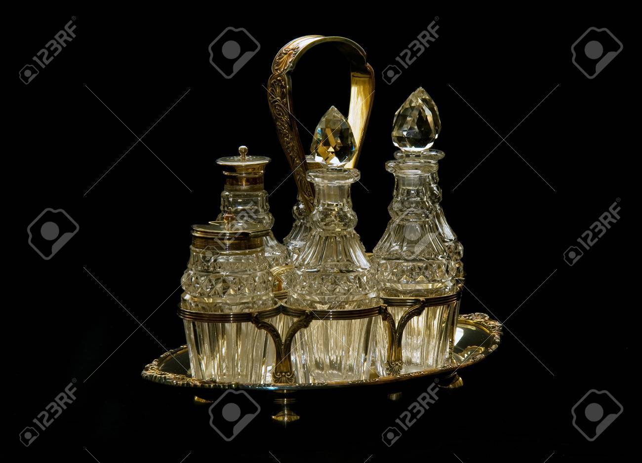 Antique Victorian Sterling Silver large table cruet set - 33093959 Antique Victorian Sterling Silver large table cruet set - 33093959