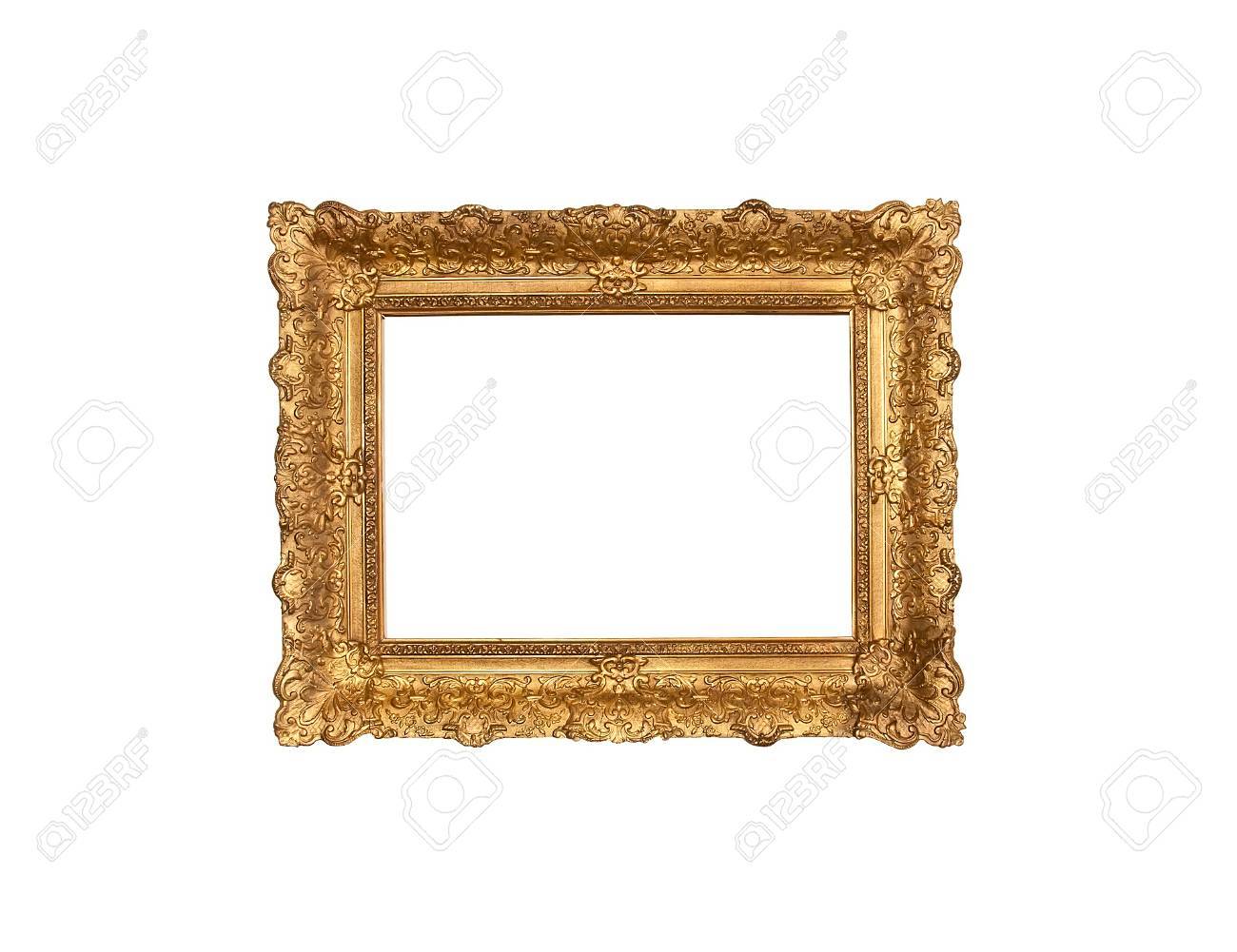 An old italian wood frame with rich plaster engravings and gold painted - 43791886 An old italian wood frame with rich plaster engravings and gold painted - 43791886