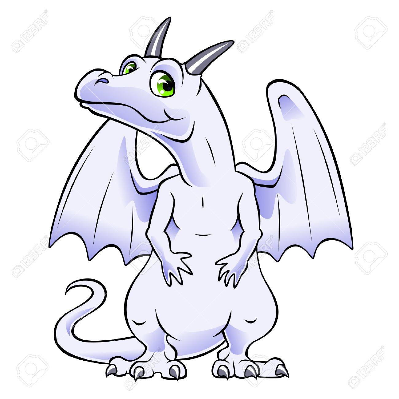 白い龍のイラスト素材 ベクタ Image