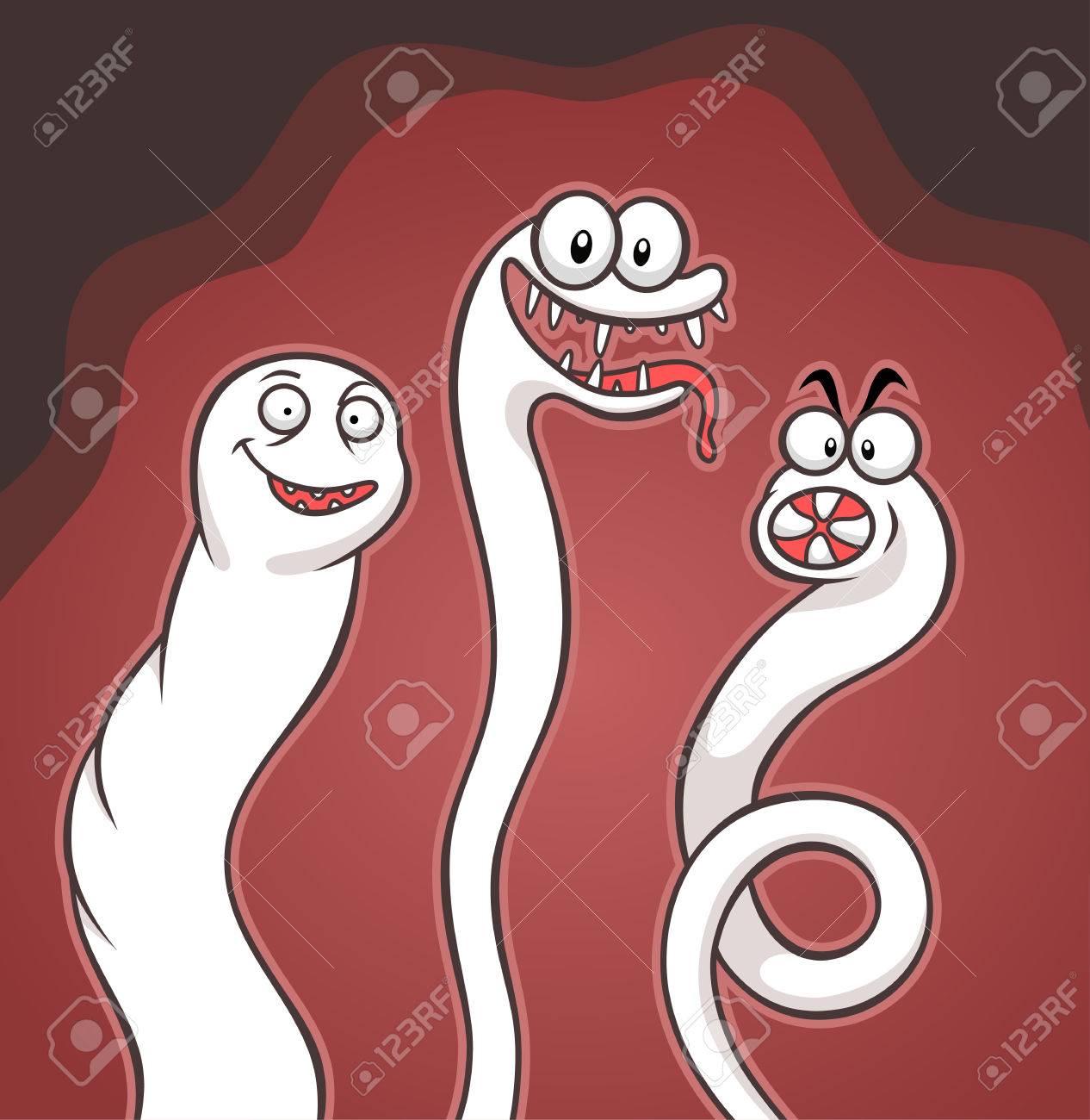 面白い寄生虫のイラスト素材 ベクタ Image 面白い寄生虫のイラスト素材 ベクタ Image