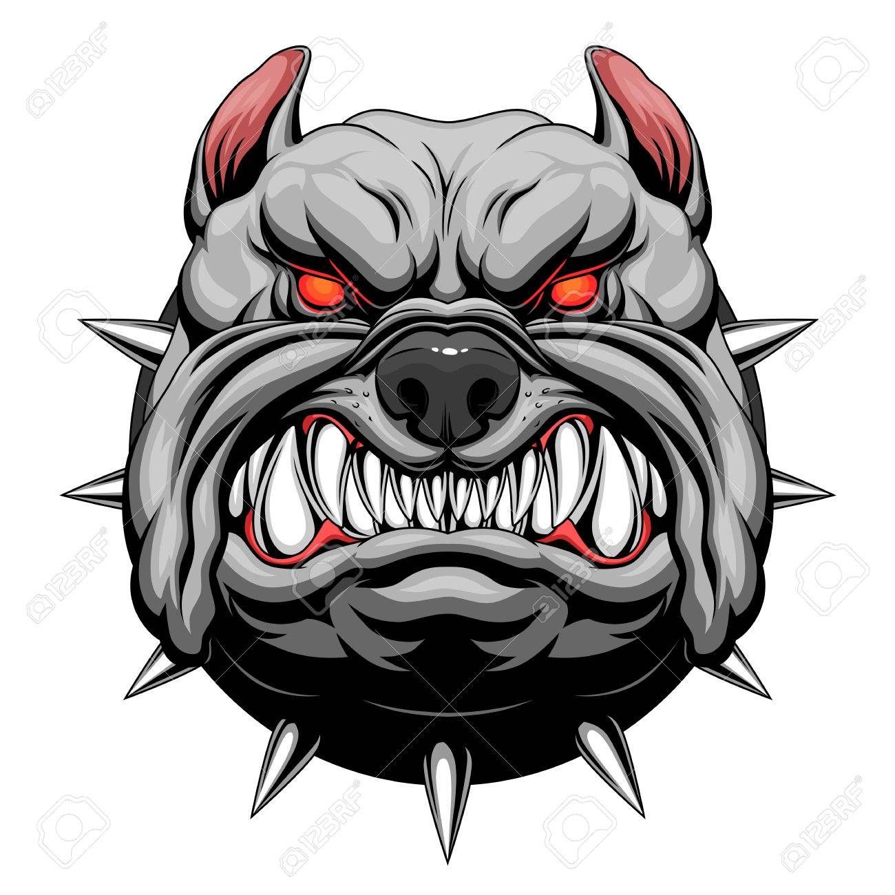 Angry Bulldog Head Royalty Free SVG, Cliparts, Vectors, And Stock  Illustration. Image 72212577.