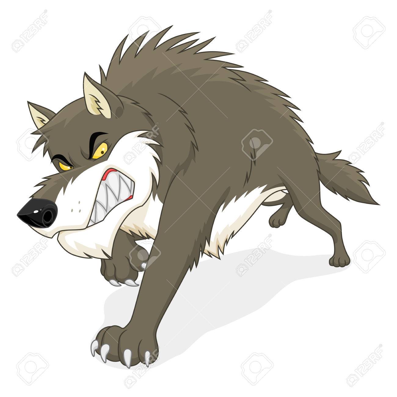 Loup De Dessin Anime Clip Art Libres De Droits Vecteurs Et Illustration Image