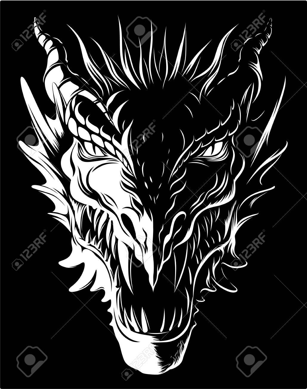 闇のドラゴン のイラスト素材 ベクタ Image 闇のドラゴン のイラスト素材 ベクタ Image