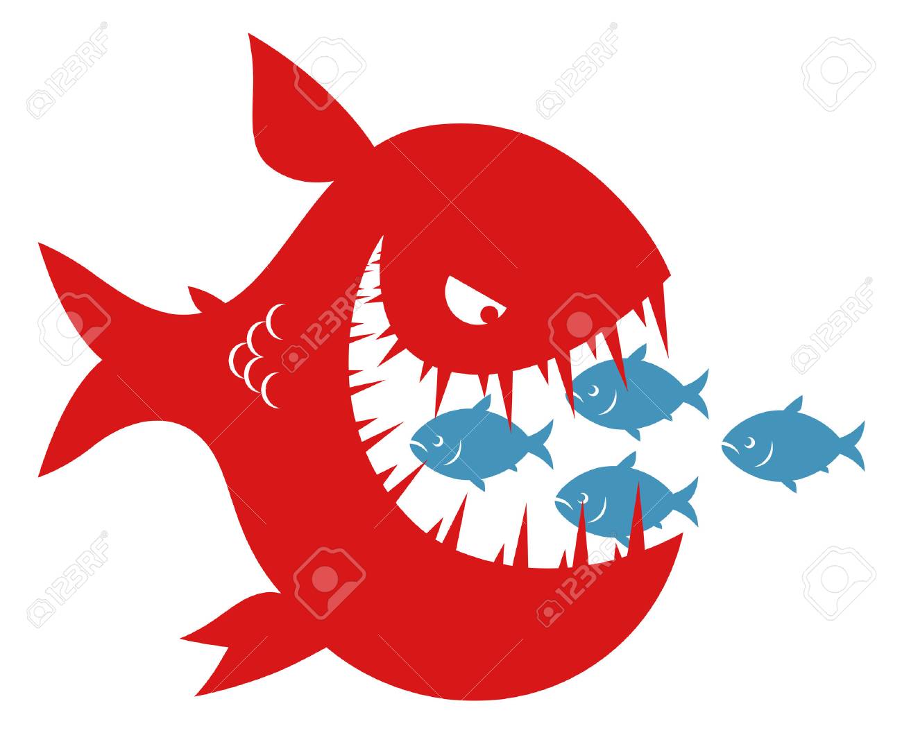 大きな魚の口の中の小さな魚 のイラスト素材 ベクタ Image 大きな魚の口の中の小さな魚 のイラスト素材 ベクタ Image