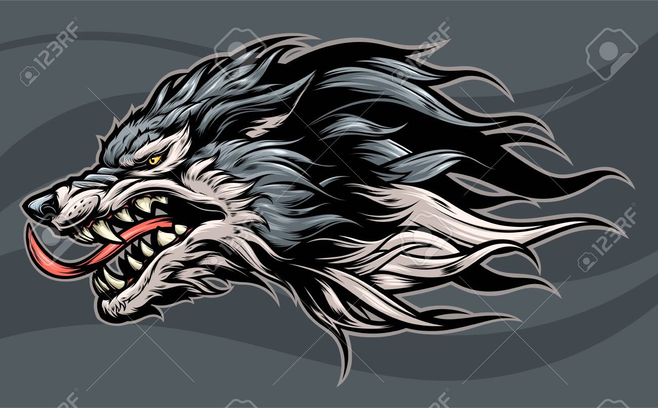 Angry Wolf Head Royalty Free SVG, Cliparts, Vectors, And Stock  Illustration. Image 147751053.