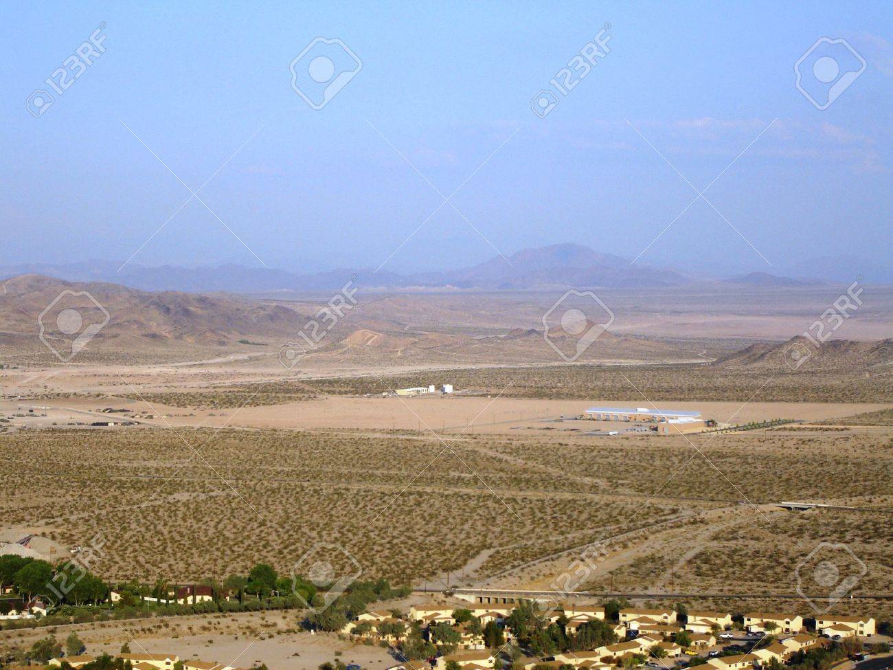 Fort Irwin Army Base - with mountain background - 8190623 Fort Irwin Army Base - with mountain background - 8190623