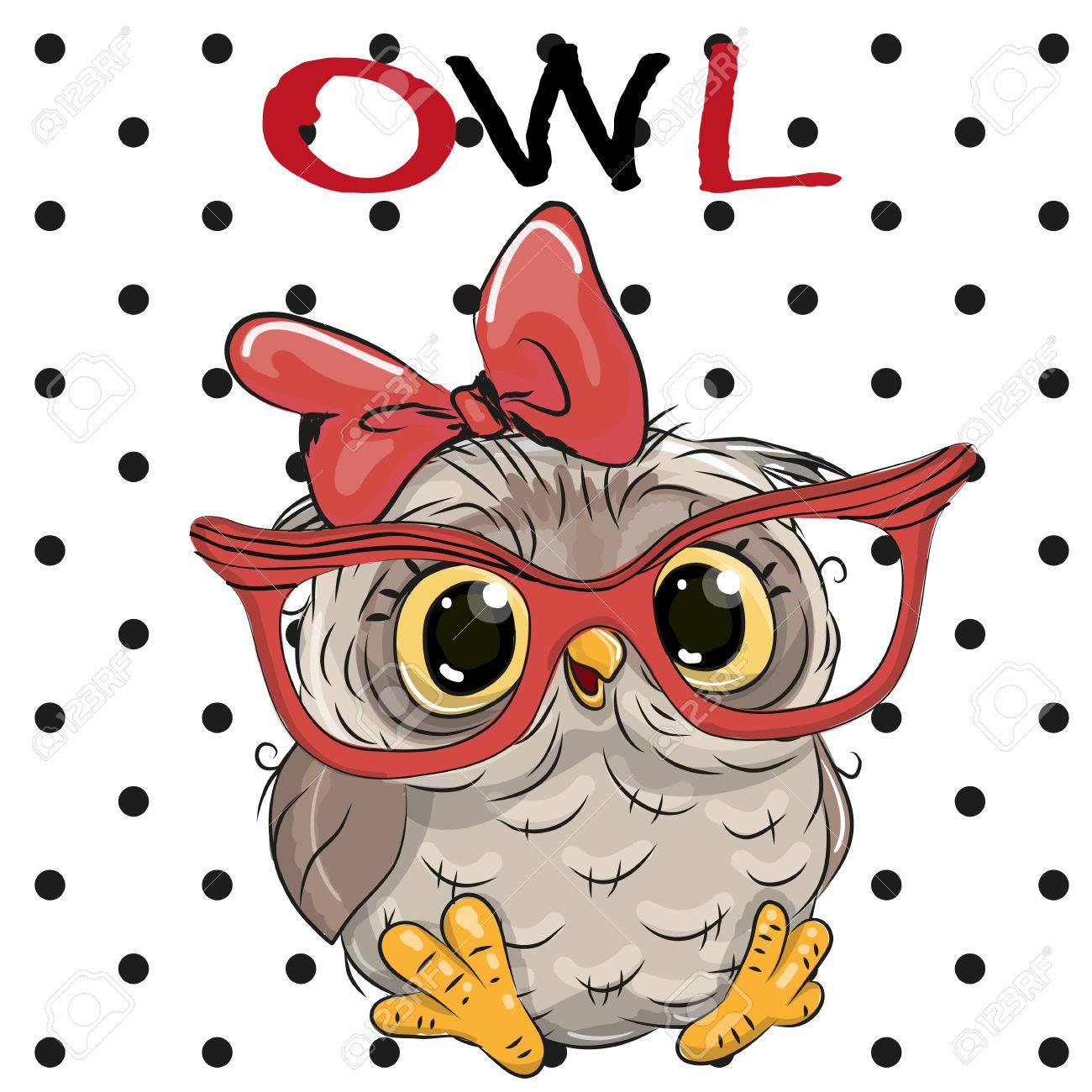 owl wearing glasses