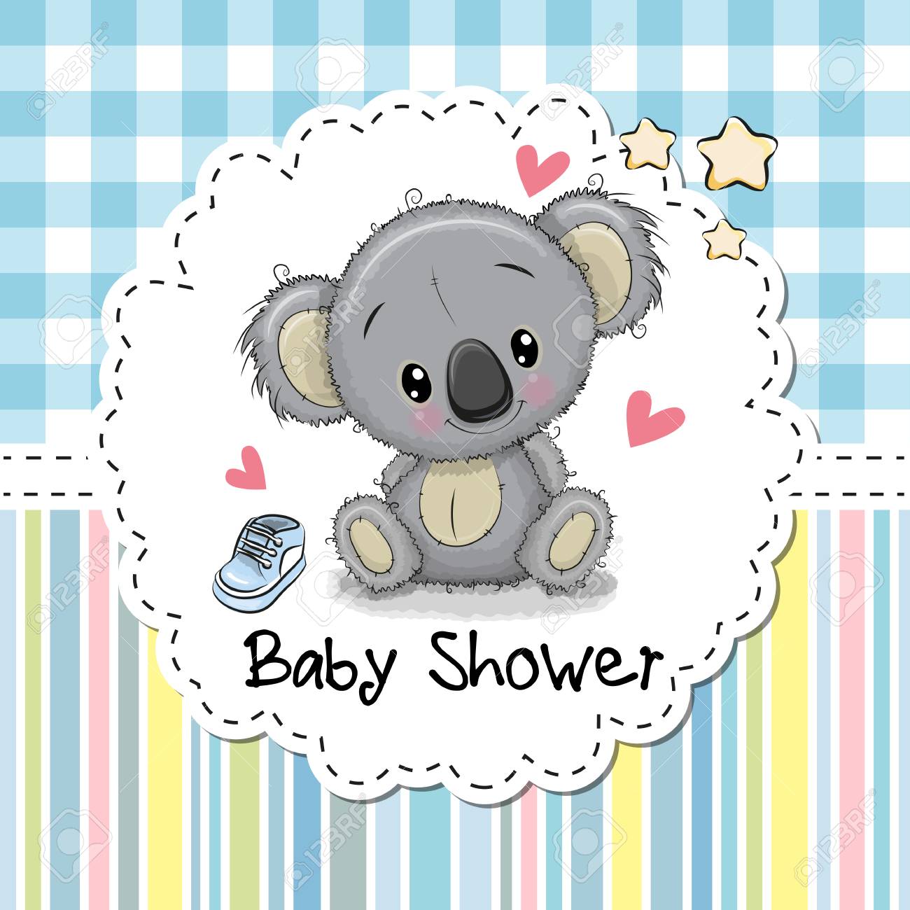 Bebe Douche Carte De Voeux Avec Mignon Petit Garcon Koala Clip Art Libres De Droits Vecteurs Et Illustration Image 0868