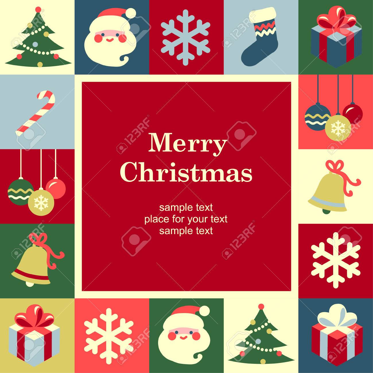 christmas frame template card vector background royalty free christmas frame template