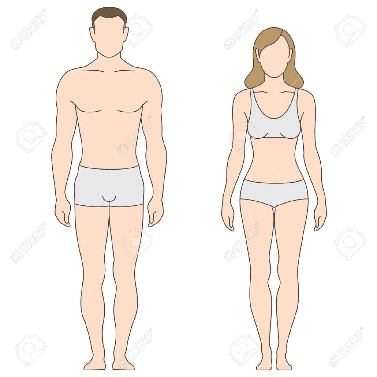 figures of man and woman the template for your design royalty free