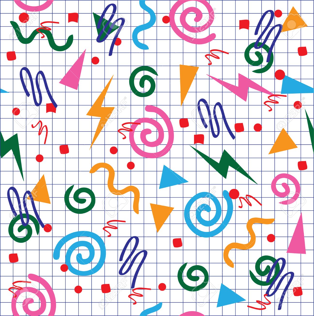 80 年代や 90 年代のシームレスな背景をベクトルします のイラスト素材 ベクタ Image