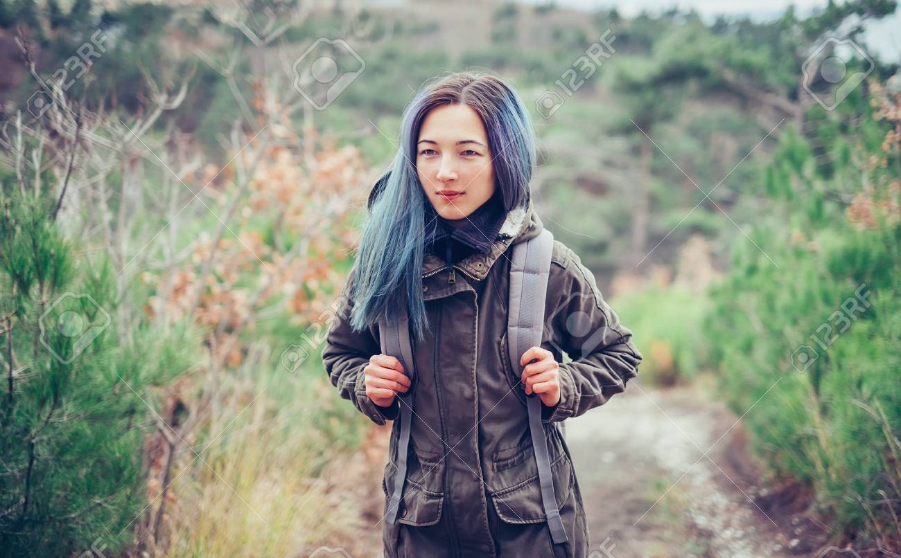 girl wearing backpack