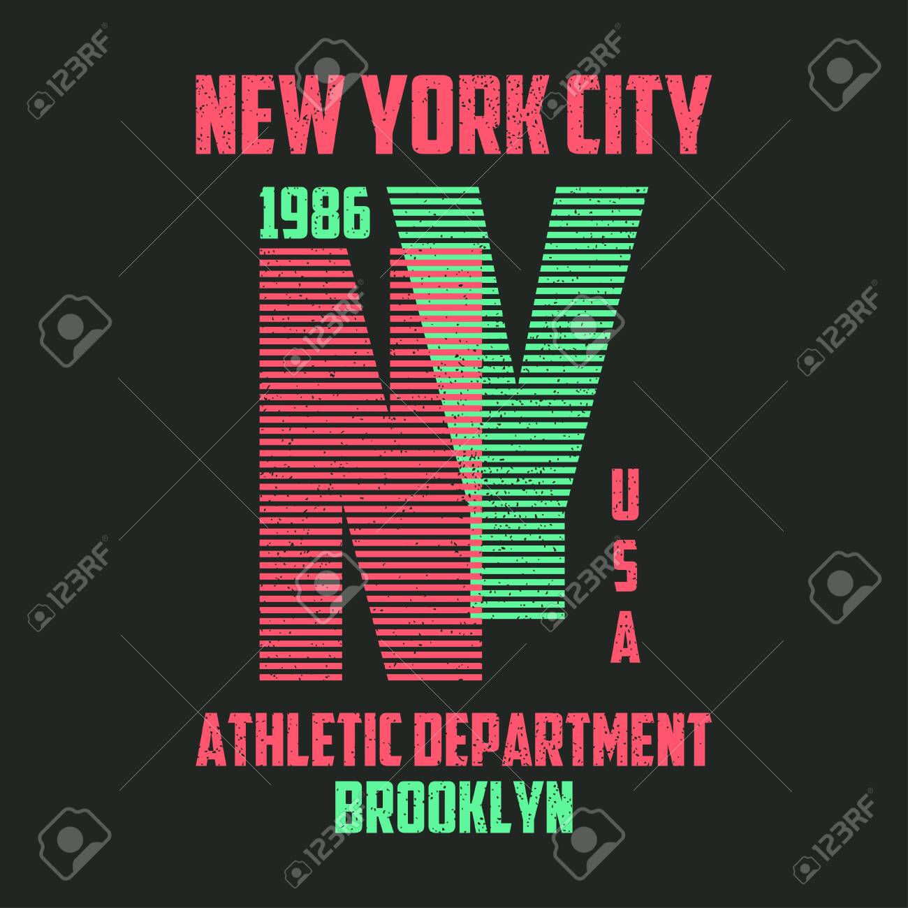 New York Typography For T Shirt Brooklyn Modern Graphics For