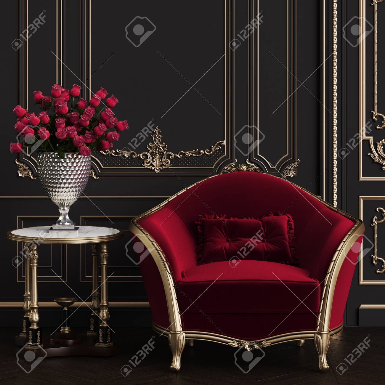 Red Velvet Chair Red Velvet Chair