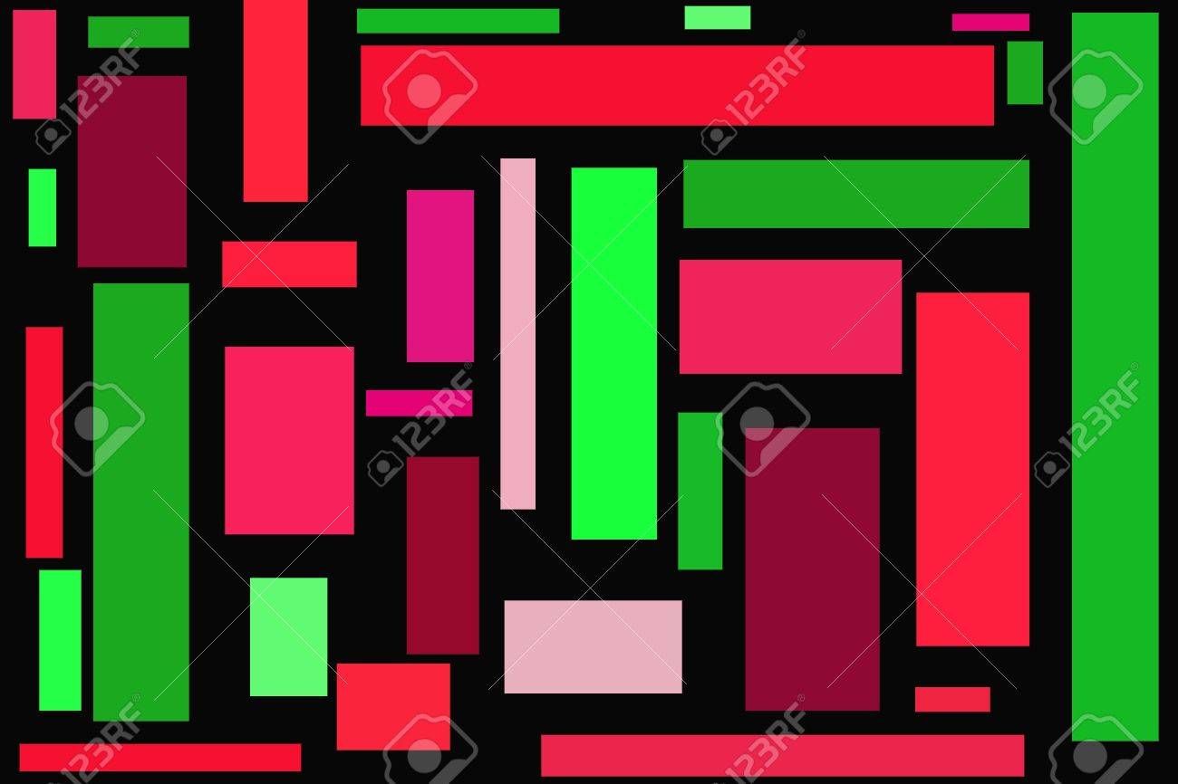 Different Shades Of Red rectangles in different shades of red and green - black background Different Shades Of Red rectangles in different shades of red and green - black background