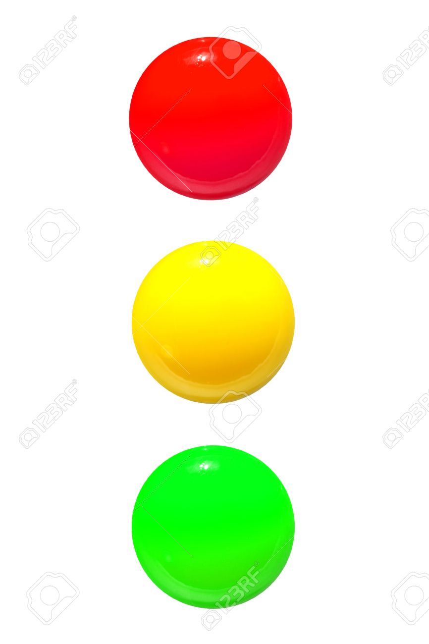 Ampel Symbol Rot Gelb Grun Auf Weissem Hintergrund Lizenzfreie