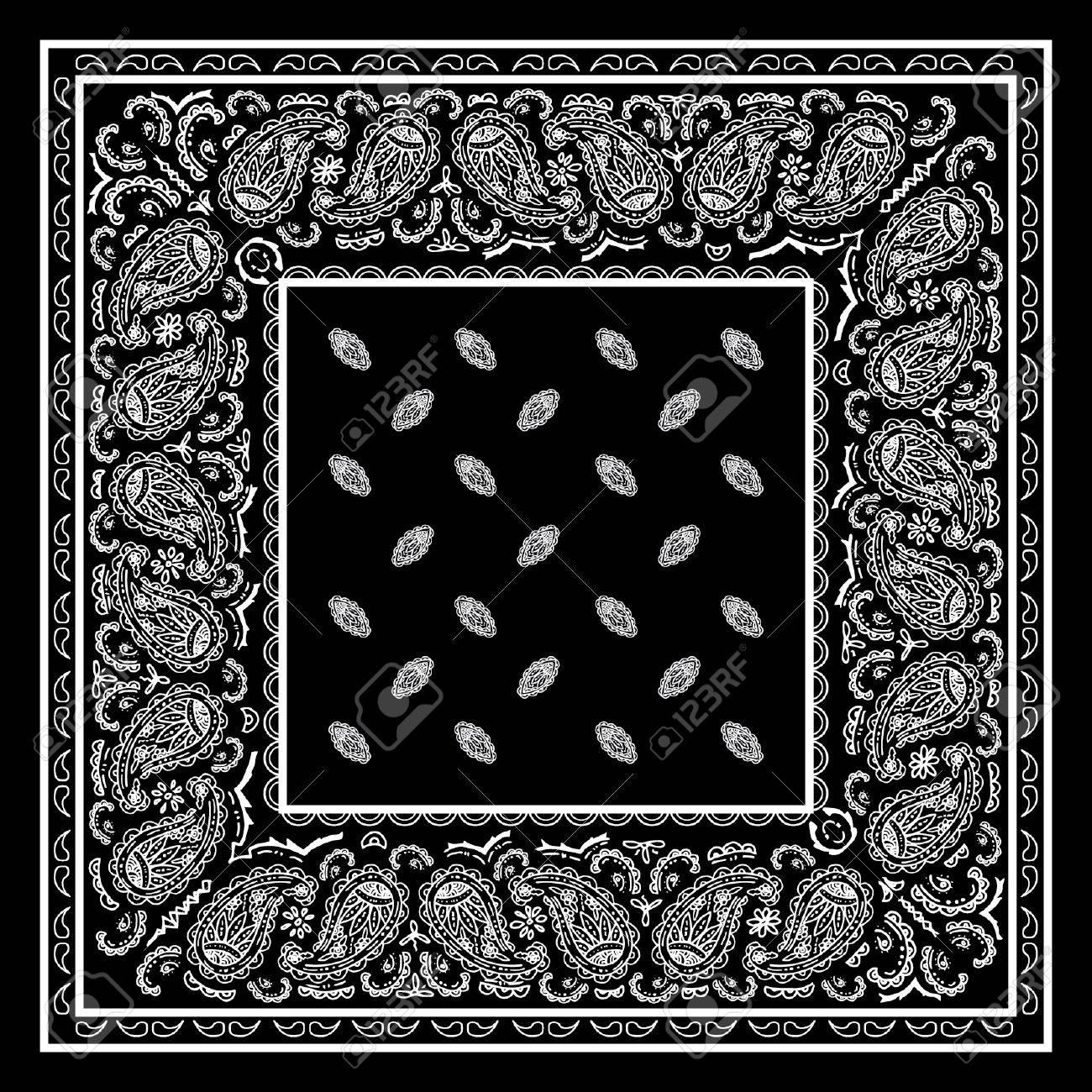 黒のバンダナ のイラスト素材 ベクタ Image