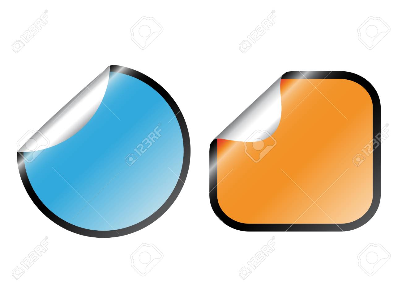 vector color stickers royalty free cliparts vectors and stock