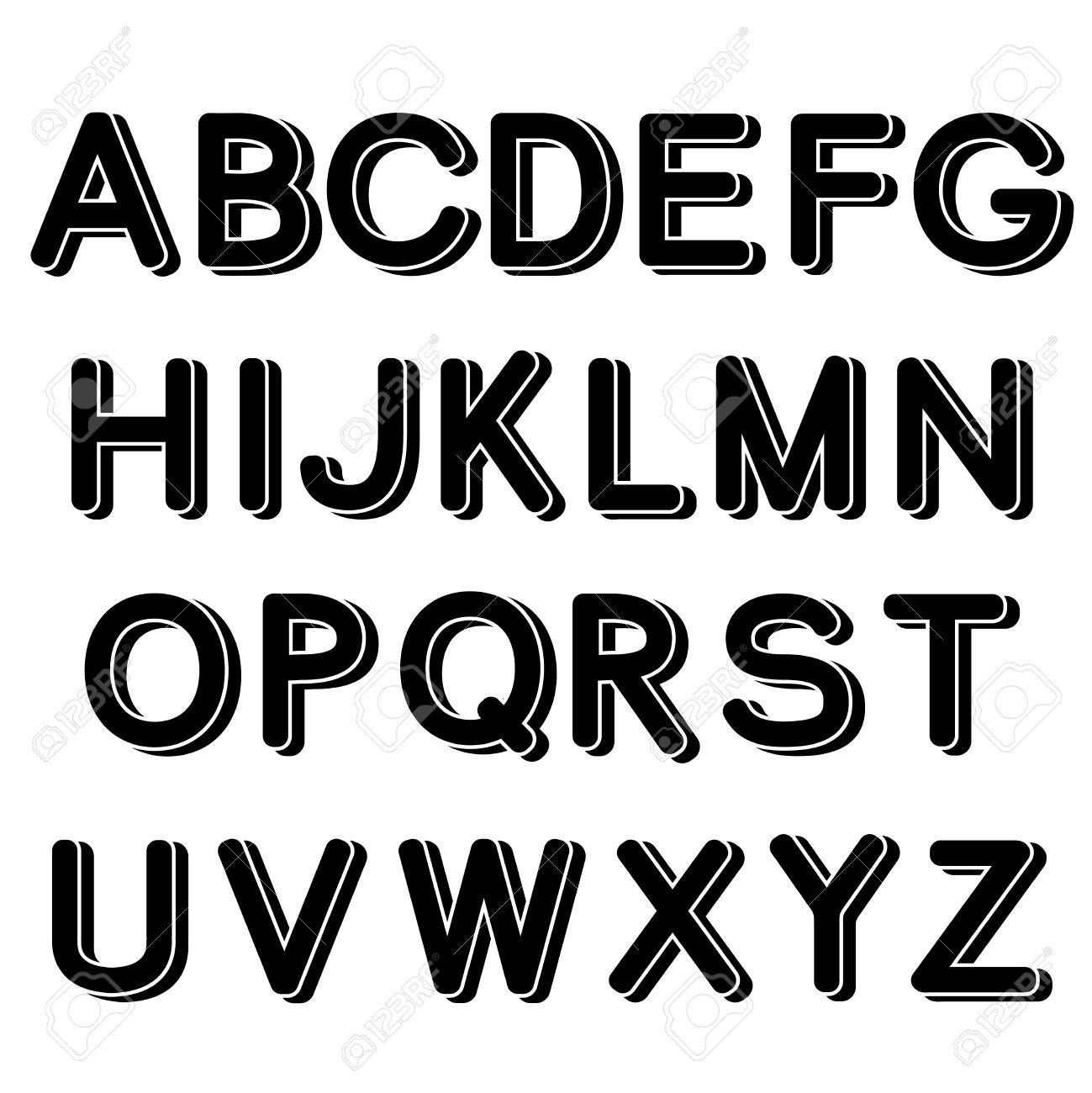 3d letters font