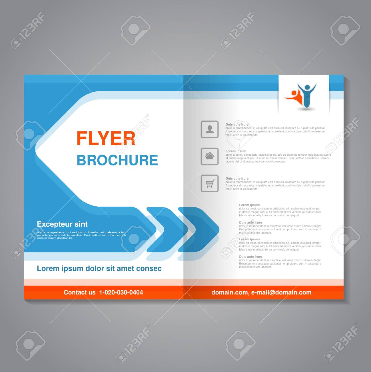 vector modern brochure abstract flyer with simple design layout