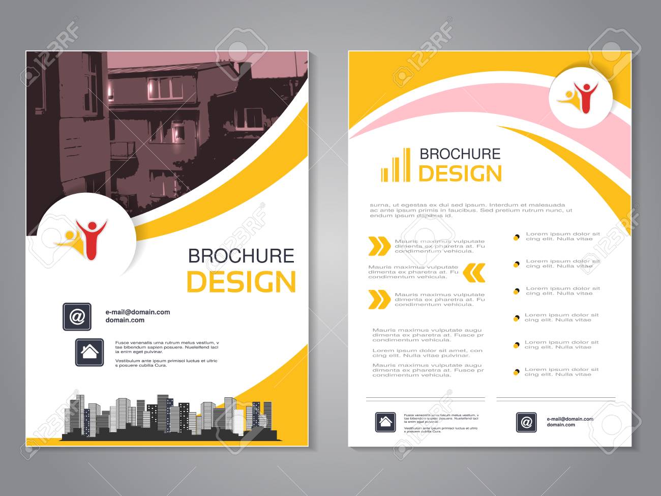 vector modern brochure design abstract flyer with background modern pamphlet design
