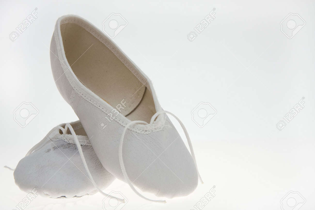 white ballet slippers
