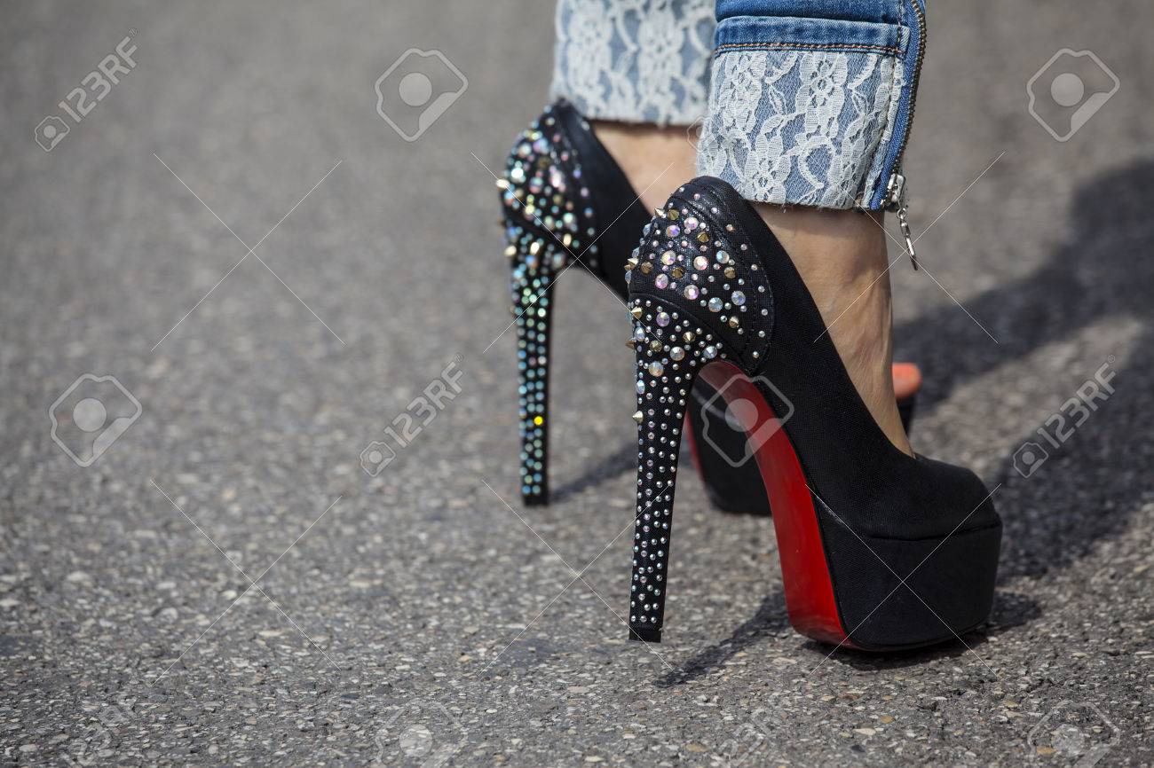 red sole high heel shoes