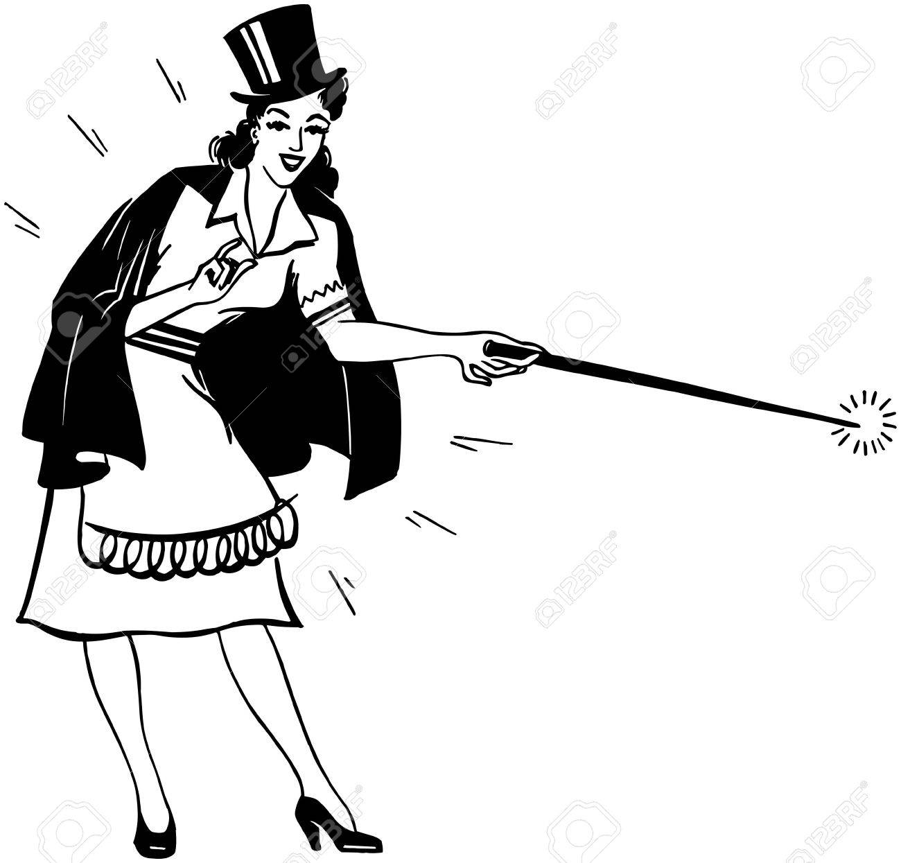 女性マジシャンのイラスト素材 ベクタ Image 2403