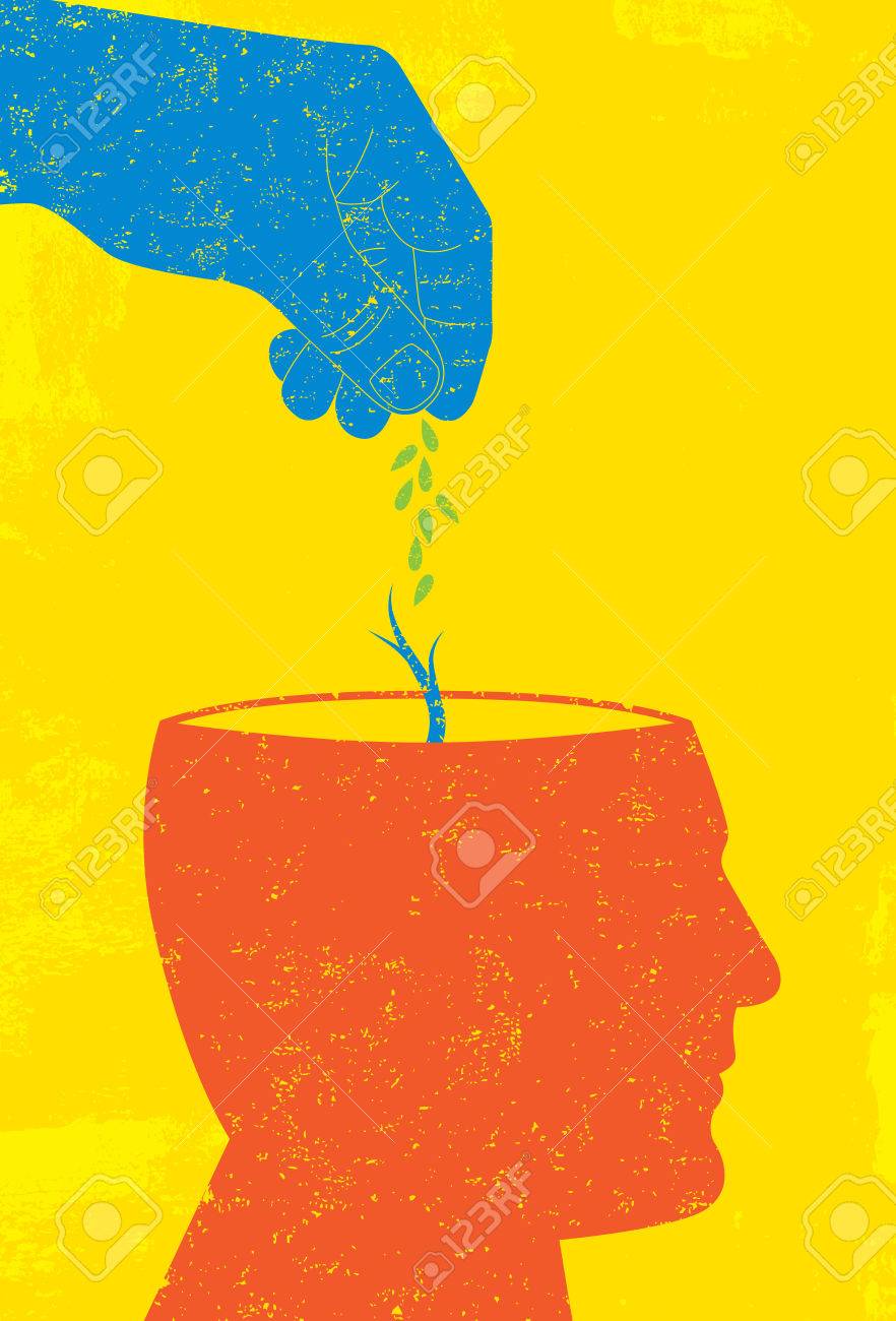 心の中の種を植えるのイラスト素材 ベクタ Image