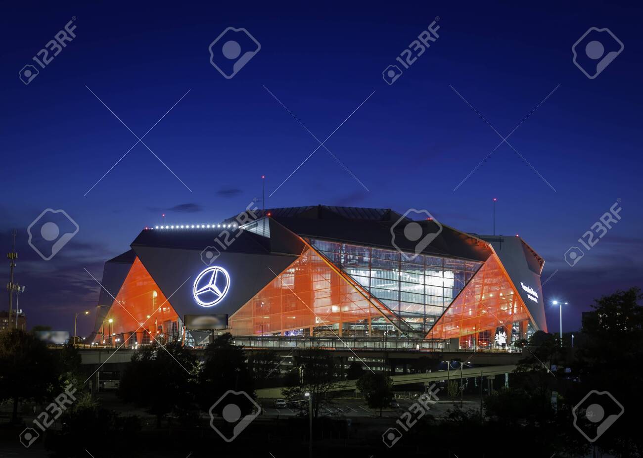 Atlanta Ga September 29 18 Mercedes Benz Stadium On September Stock Photo Picture And Royalty Free Image Image