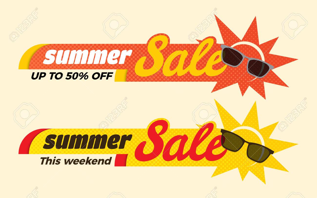 summer sale label price tag banner badge template sticker design price tag design template