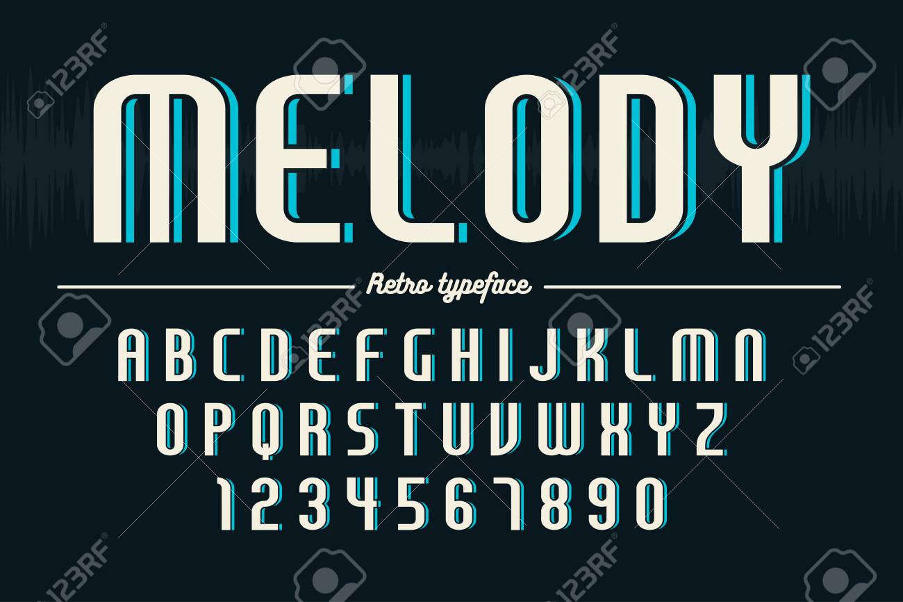 Download Retro Display Font Design Alphabet Character Set Typography Royalty Free Cliparts Vectors And Stock Illustration Image 97989538 PSD Mockup Templates