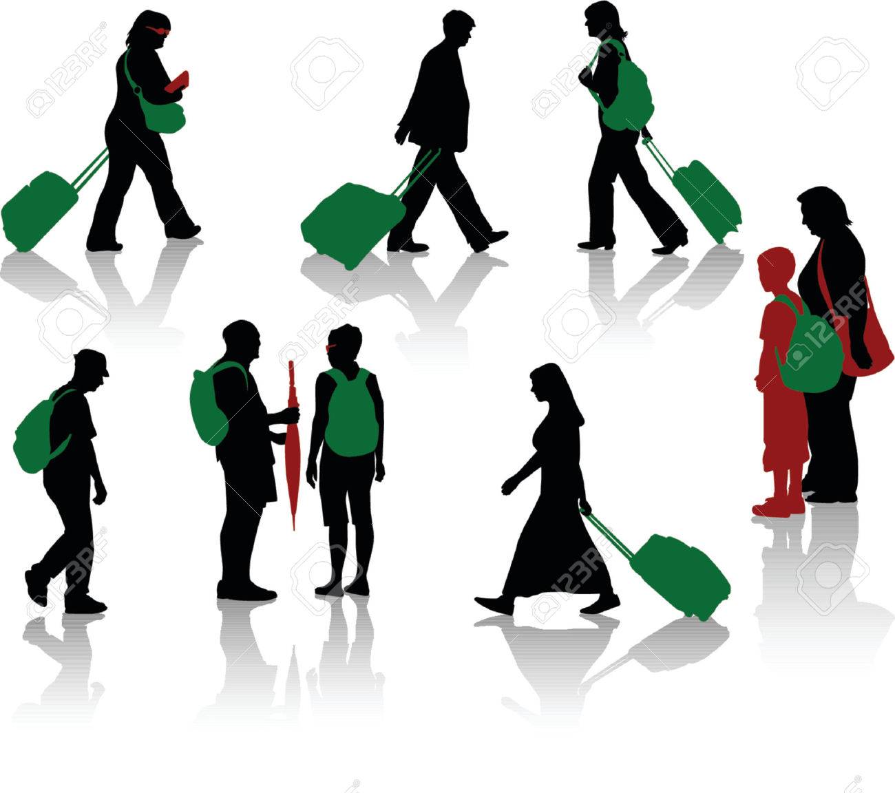 Silhouettes Of Tourists With Luggage Royalty Free Cliparts Vectors And Stock Illustration Image Silhouettes Of Tourists With Luggage Royalty Free Cliparts Vectors And Stock Illustration Image