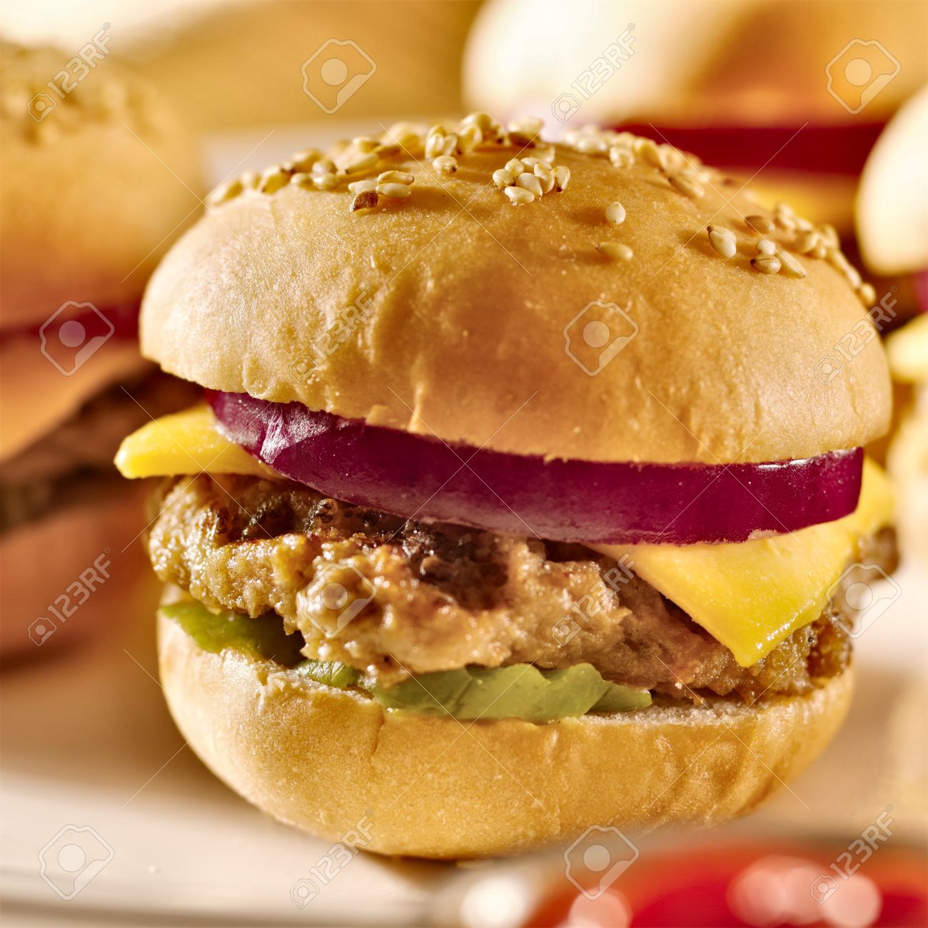 mini burgers with cheese, onion and pickle - 15529364 mini burgers with cheese, onion and pickle - 15529364