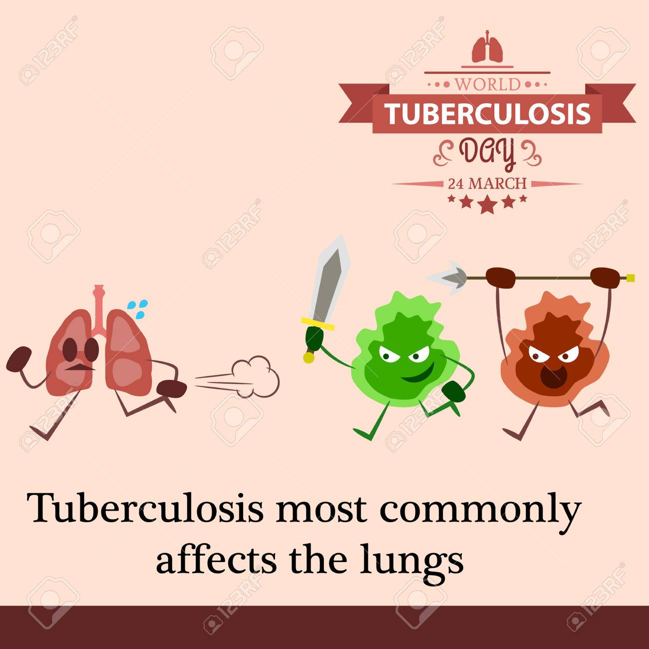 世界結核の日漫画デザイン イラスト 05のイラスト素材 ベクタ Image