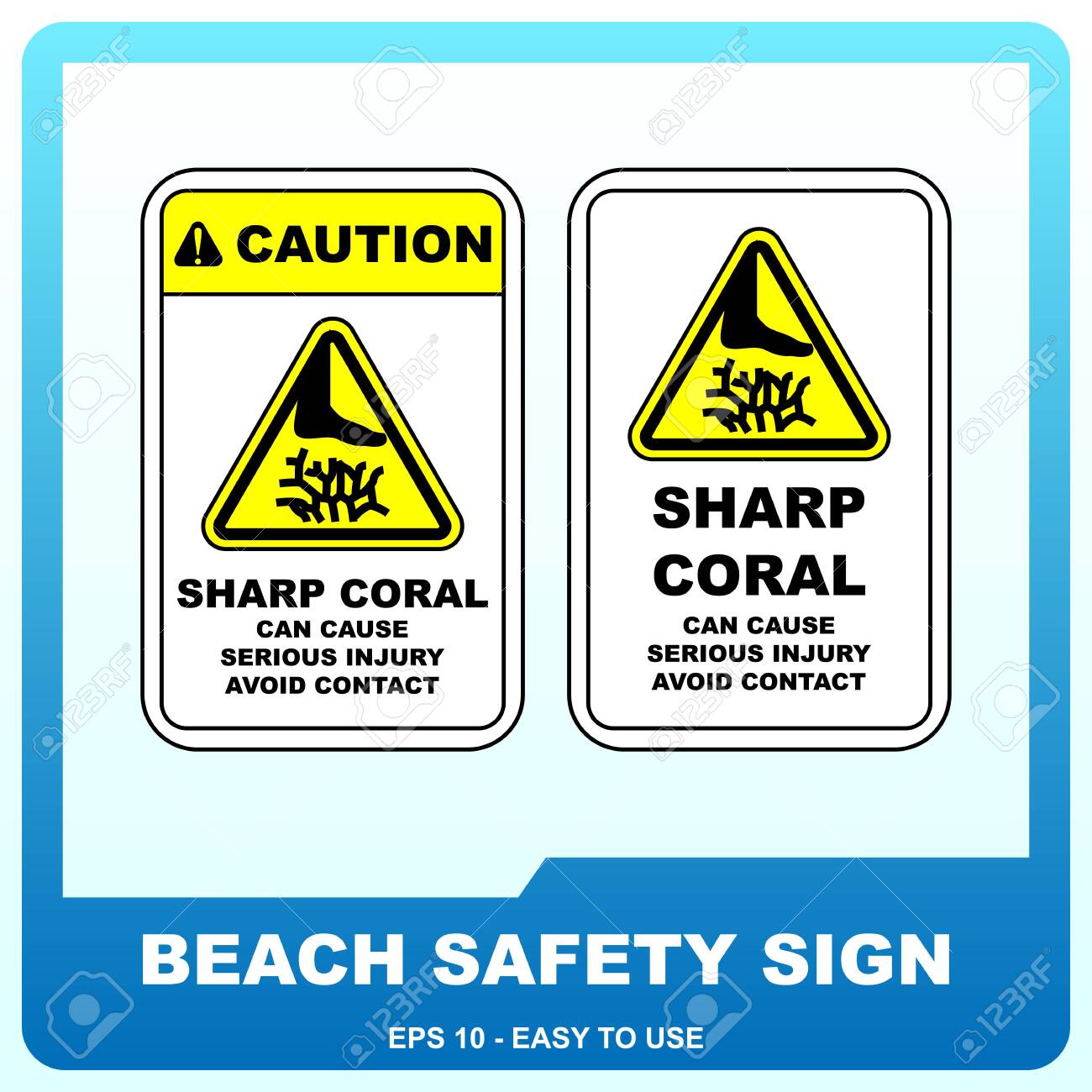 Vorsicht vor haifischzeichen