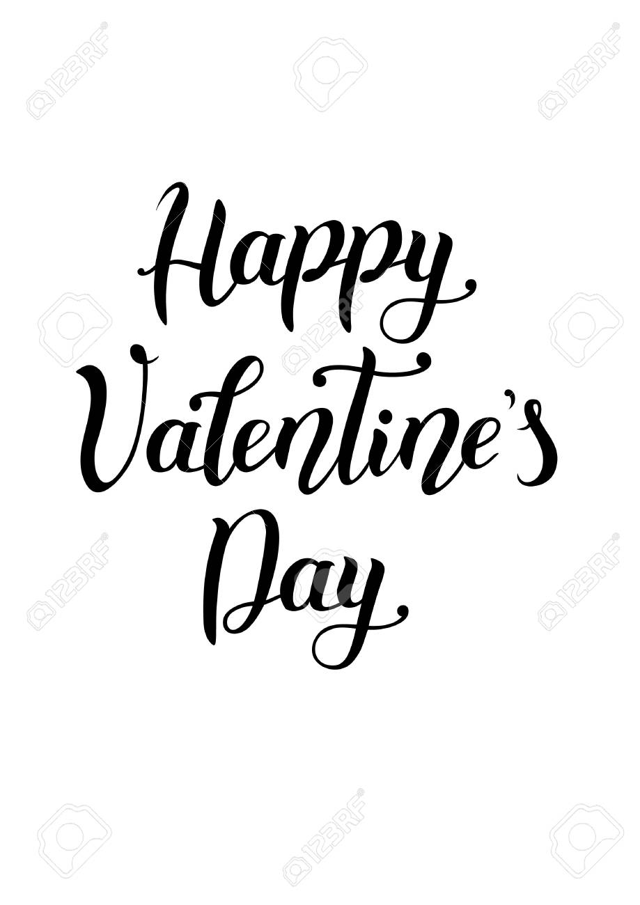 ハッピーバレンタインデーのレタリング のイラスト素材 ベクタ Image