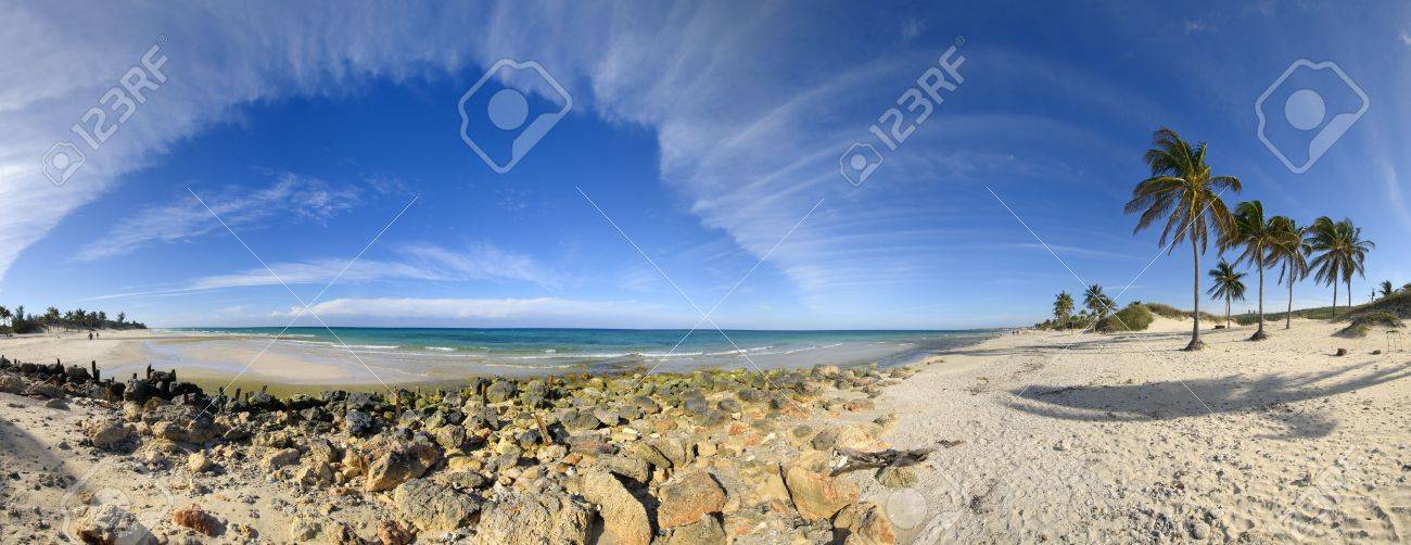 Panoramic View Of Santa Maria Beach East Havana Cuba