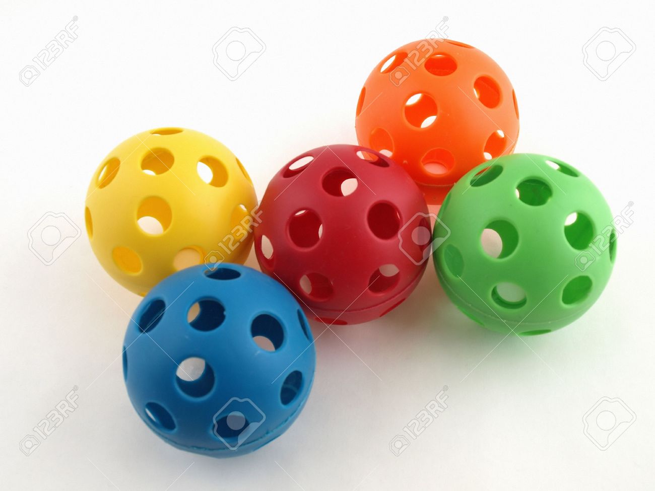 plastic balls with holes in them