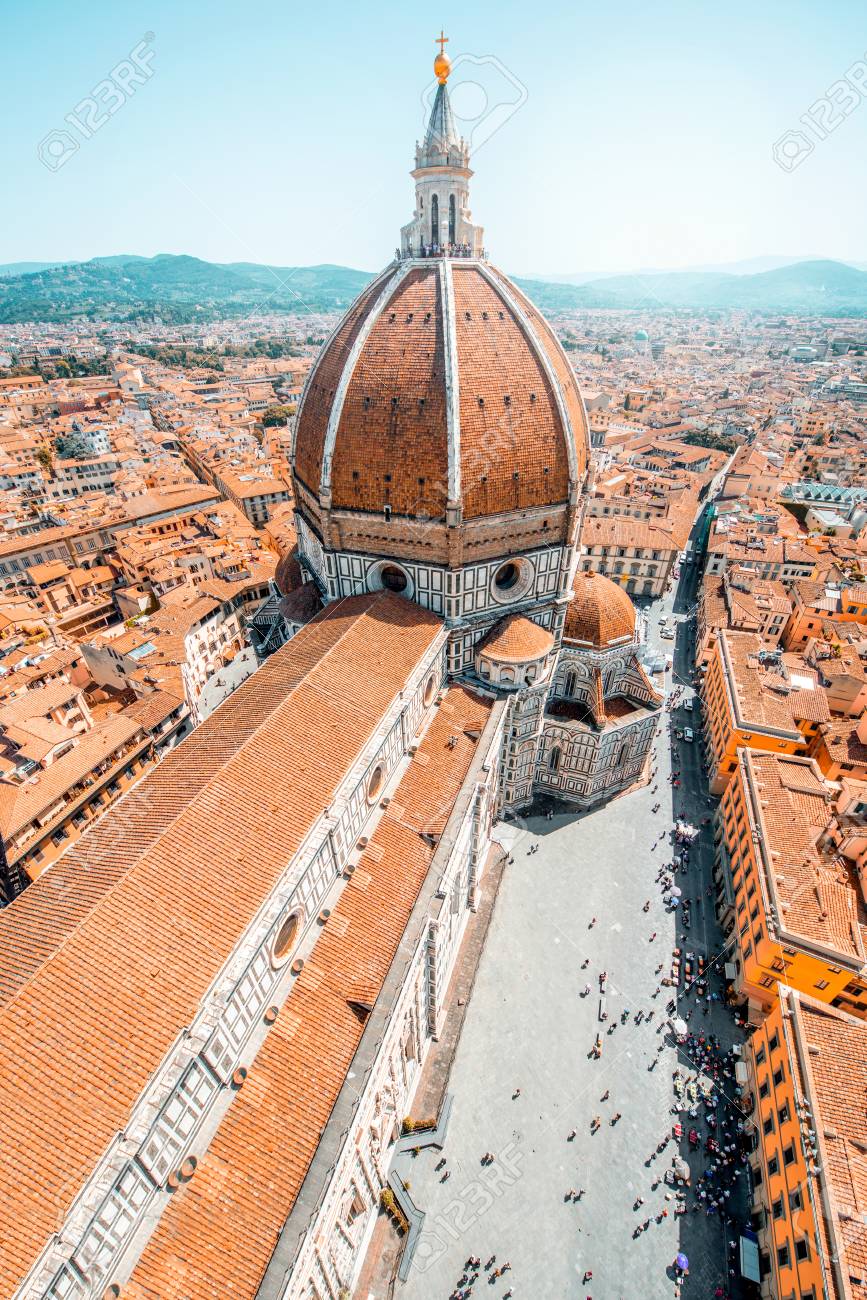 Top Cityscape View On The Dome Of Santa Maria Del Fiore Church Stock Photo Picture And Royalty Free Image Image 61967246