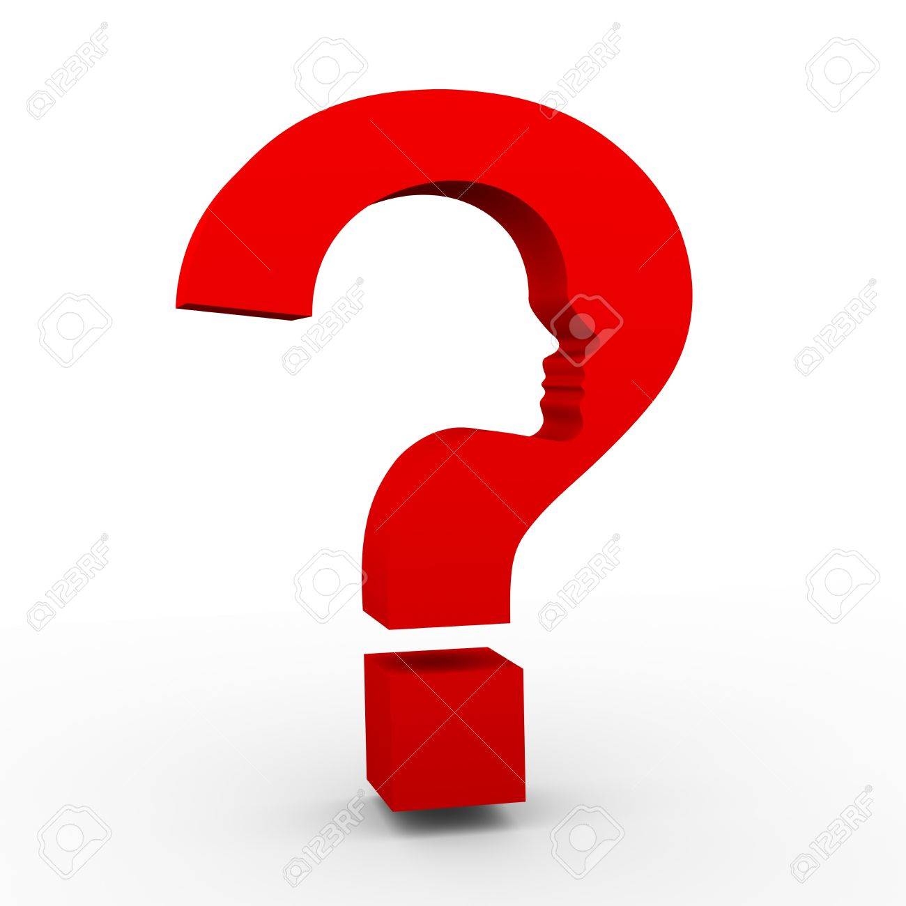 疑問符の記号からの顔イラスト の写真素材 画像素材 Image